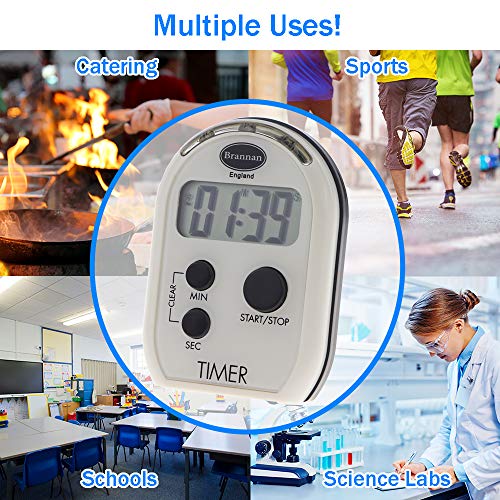 Brannan Visual Timer Multi Function with Vibrating Audible and Flashing Alarm - Seniors Countdown Timer Ideal for The Visually and Hearing Impaired