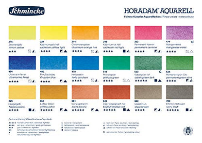 Schmincke Horadam Aquarell 18 x 1/1 pans, 74318097 | watercolor metal box, space for 6 x 1/1 or 12 x 1/2 pans - style: 18 x 1/1 pans