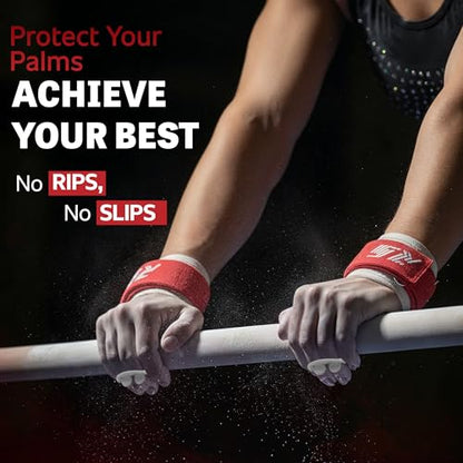 Reisport Women's Uneven Bar Gymnastics Grips - Durable Leather Hand Grips for Gymnastics Bars Women & Girls - Gymnastics Equipment & Accessories for Advanced Gymnasts - size: Medium, style: Hook/Loop