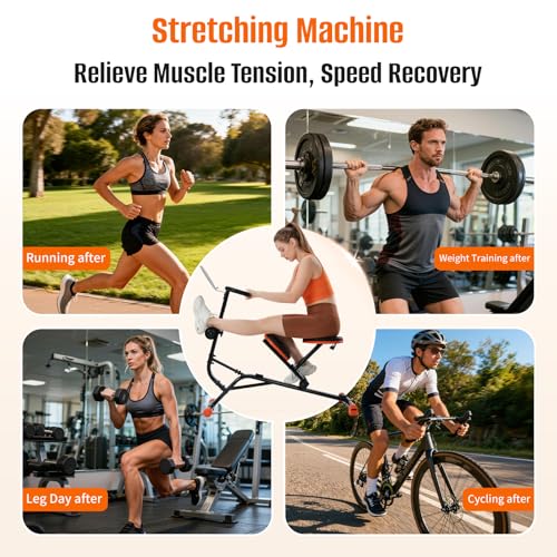 HXD-ERGO Stretching Machine for Full Body Flexibility, Back Stretcher | Quiet Stretching Machine for Lumbar Stretching, Posture Correction and Rehab,Supports up to 220 lbs for Home Gym Use