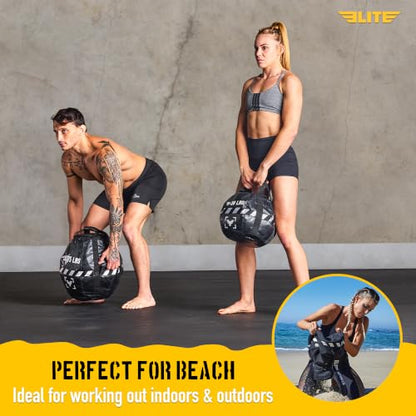 Elite Kettlebell Sandbag - Heavy Duty Sand Weights Bag for Cross Training, Strength Training, Workout, Functional Fitness, Adjustable Weight, Durable Training Equipment for Home & Gym (UN-FILLED) - size: 5-10 lbs