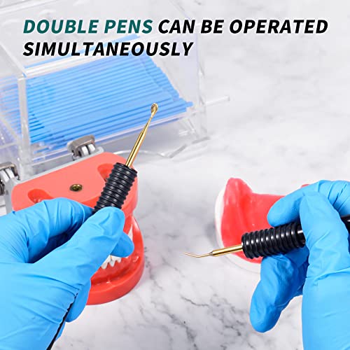 Annhua Dental Electric Wax Pens 2 PCS, Dentist Waxing Carving Pencils Replacement Handheld Instrument for Dental Lab Digital Electric Wax Hot