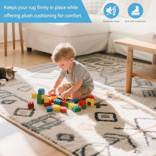 Warmstar 6x9 FT Non Slip Rug Pad,100% Waterproof Felt Rug Pad for Hardwood Floors,1/2” Thick Soft Carpet Pad with Natural Rubber Backing, Secure Grip & Floor Protection - size: 6' x 9' (Rectangular), style: 1/2" Thick