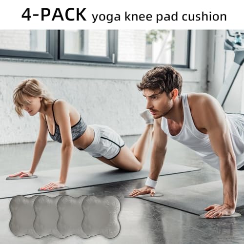 2-4 Pack Yoga Knee Pads, TPE Cushion for Pilates Exercise - color: 4pcs grey