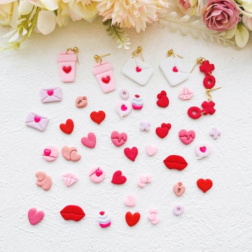 Heart Theme Polymer Clay Cutters Set – Molds, Clay Cutters for Polymer Clay, Clay Earring Tools - color: L color