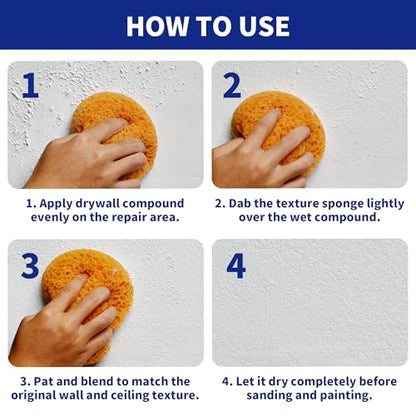 Breliter Knockdown Texture Sponge 2 Pack 15x15x6cm Large Paint PU Sponges