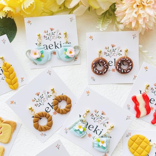 Food Shape Polymer Clay Cutters Set – Molds, Clay Cutters for Polymer Clay, Clay Earring Tools（Non-Food Items） - color: E color