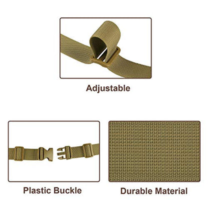 MAGARROW 65" 1.5" Utility Straps with Buckle Adjustable, 4-Pack (Tan (4-PCS)) - color: Tan, size: 1.5 in x 5.4 ft