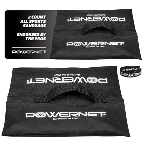 PowerNet All Sport Sandbags, Portable Soccer Goal Stability Sand Bags, Extra Weight for Football, Softball or Baseball Net, Fill Heavy Duty Bags with Sand or Weighted Balls