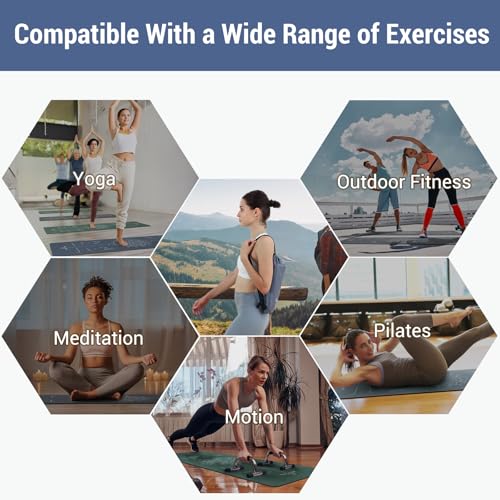 Avoalre Yoga Mat Foldable - Textured Non Slip Exercise Mat -Travel Lightweight Hot Yoga Mat with Carry Bag for Pilates & Home Workouts (72"L x 24"W x 3mm Thick) - color: Blue
