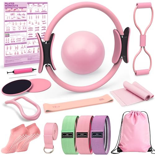 Pilates Kit for Home Workouts, Pilates Equipment Ring and Ball Set, Pilates Essentials Kit for Women, Home Pilates Workout Kit, Pilates Set, Pilates Starter Kit for Women at Gym Studio Travel