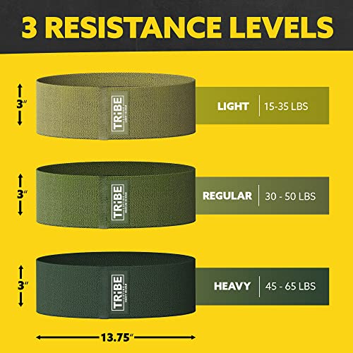 Fabric Resistance Bands for Working Out - Booty Bands for Women and Men - Exercise Set for Legs and Butt - Fitness Bands (Set of 8)