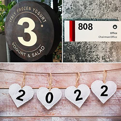 2 Inch Number Stencils Plastic Number Stencils Reusable Digital Painting Templates for Cake Stencil Address Templates - size: 2 Inch