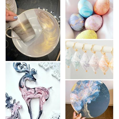 Alcohol Ink Set - 34 Color Variations - Set #19-4 Alcohol Inks x 0.51 fl oz (15 ml) | Highly Pigmented Pastel Colors, Lightfast, Opaque and Matte – For Painting and Epoxy Resin – Made in the EU - color: 19, style: Pastel inks