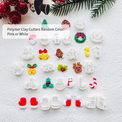Holiday Theme Polymer Clay Cutters Set – Molds, Clay Cutters for Polymer Clay, Clay Earring Cutters, Clay Tools - color: F color