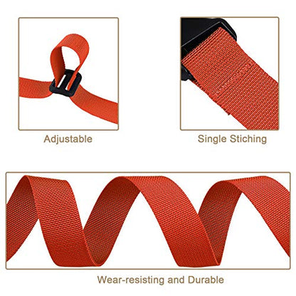 MAGARROW 24" 40" 60" 100" Strap Buckle Packing Straps Adjustable 1-Inch Belt - color: Orange (4-Pack), size: 1" Wide - 40" Long