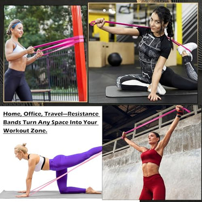 Seenelling 5 Level Resistance Bands - color: Rose Pink