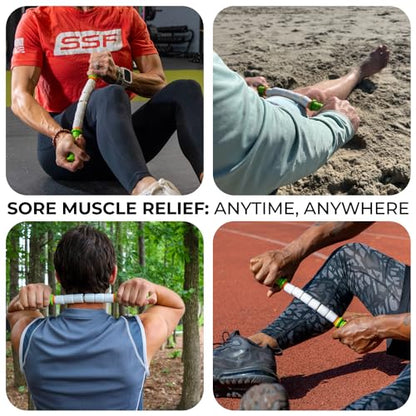 The Original Massage Stick - Self Myofasical Release Muscle Roller Stick - 14" Little Stick - color: Little Stick (Green)
