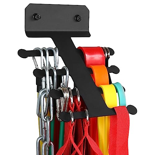 Resistance Rack Band Storage Hanger Gym Equipment Organizer Pull Up Bands Jump Ropes, Storage Rack for Home Gym