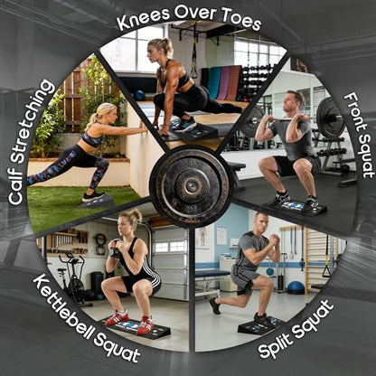 Squat Wedge Large for Deeper Squats: Heel Elevated Block for Mobility