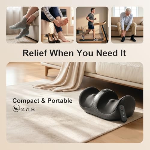 Nekteck Cordless Shiatsu Foot Massager with Heat, Leg and Calf Massager