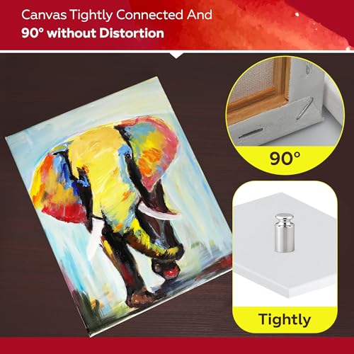 Stretched Canvas for Painting,10Pack 11X14 Inch Stretched White Blank Canvas,8 Oz Triple Primed 5/8" Profile Stretched Canvases,100% Cotton,Canvas for Painting, for Acrylics, Oils - style: 10 PACK 11X14