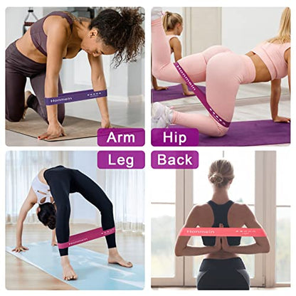 Resistance Bands for Working Out,Exercise Bands with 5 Resistance Levels - color: Pink