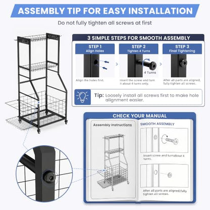 Garage Ball Storage Sports Equipment Organizer with Bat Rack
