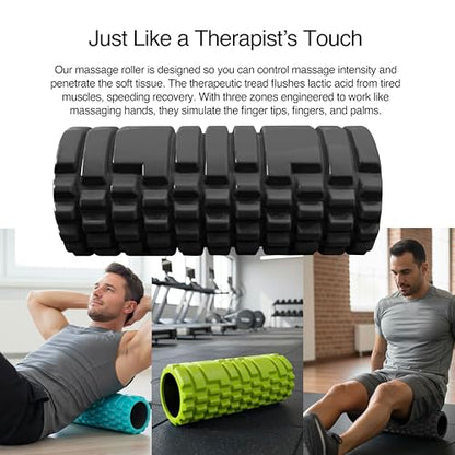 321 STRONG 5-in-1 Massage Set, Complete Mobility Kit for Workout Recovery - color: Bold Black
