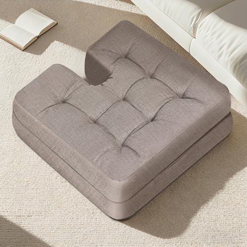 Meditation Cushion, Ideal for Extended Sitting Sessions. Double-Layered Memory Foam seat Cushion (with Handles) Suitable for Yoga, Fireside Relaxation, and Living Room use.