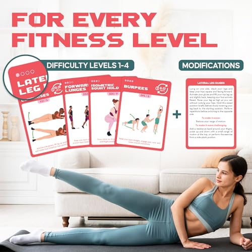 Zinsk 75 Booty & Thighs Exercise Cards - No Equipment Needed Glute Workouts to Shapen and Lift - Compact 3.5" x 2.5" Cards for Fun, Fast Home or Travel Leg and Butt Workouts for Women - style: Booty Cards