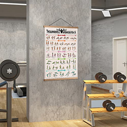Gym Poster Decorative Painting Print on Canvas Living Room Posters Bedroom Wall Art 40x60cm with Frame - color: Dumbbell Poster