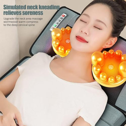 Full Body Massage Mat with Heat | 3D Lumbar Traction & Relaxation | Shiatsus Neck Massager with Massage Points | Electric Massage Pad with Timer | Body Stretching & Circulation fit 1.4 m-9.m