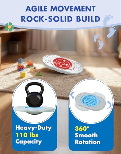 Kids Maze Balance Board with Bag, 2-in-1 Sensory Training Toy, Ages 3-12