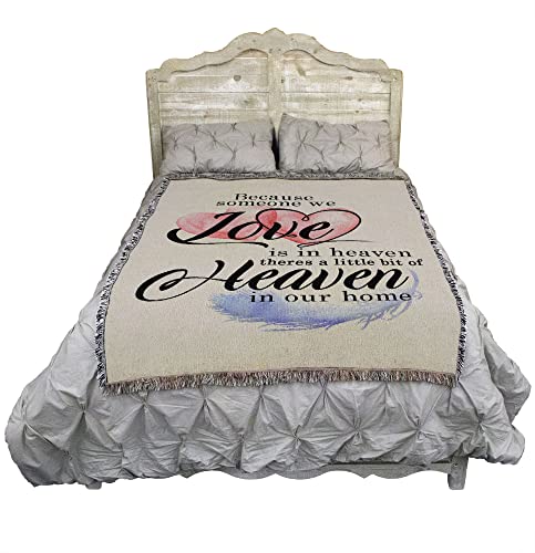 Pure Country Weavers Someone We Love in Heaven Gift Blanket - Sympathy Bereavement Gift Tapestry Throw Woven from Cotton - Made in the USA (72x54) - color: Heaven, size: 72" x 54"