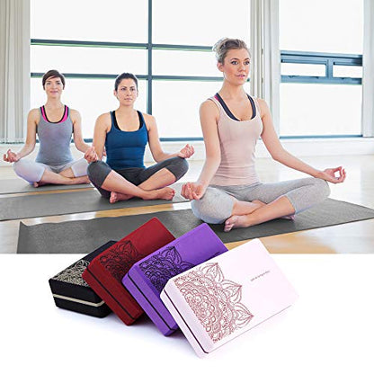 nuveti Yoga Blocks Set of 2, High Density Yoga Brick Foam Blocks to Improve Strength, Flexibility and Balance Brick Foam Blocks - color: Purple