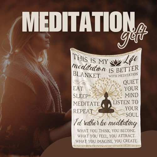 Huglanket Meditation Gifts, Throw Blanket for All Seasons 50" × 65"
