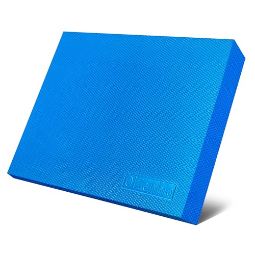 Professional Foam Balance Pad, Large Balance Pads for Physical Therapy, Foam Balance Board for Rehabilitation Stability Workout Knee and Ankle Exercise Strength Training - color: Blue, size: XL(19.68x15.74x2.36in)