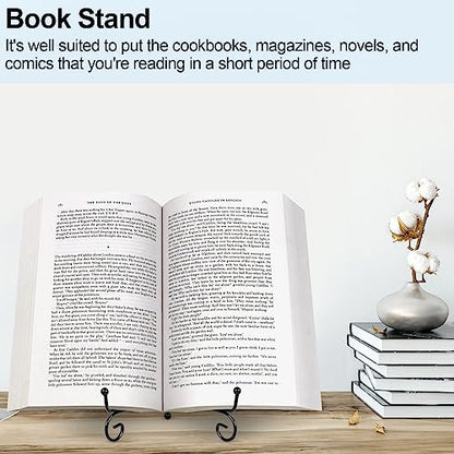 4 Pack Plate Stands For Display,Plate Holder 6 '',Picture Frame Stand of Metal,Frame and Artworks,Small Easel for Book,Tabletop Art,Picture,Photo Platter,black (21ZSJ0001)