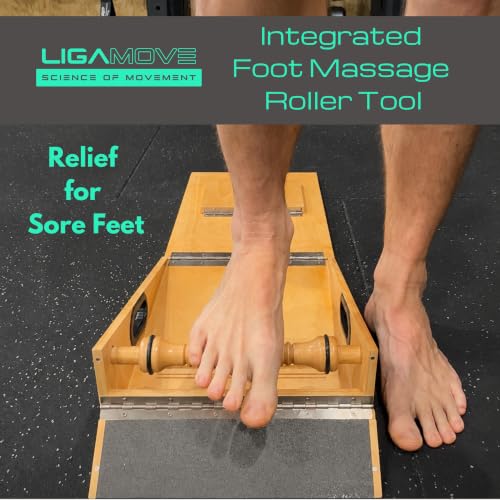 Adjustable Wooden Slant Board, Calf Stretcher, Foot Roller & Toe Stretcher