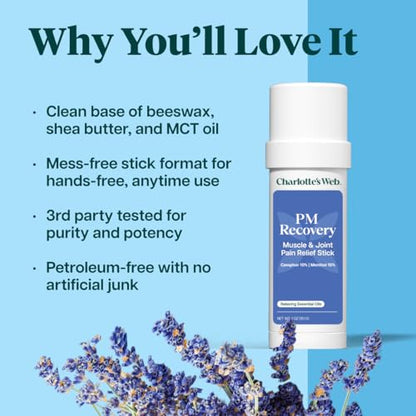 Charlotte's Web Evening Recovery Muscle & Joint Relief Stick 1oz