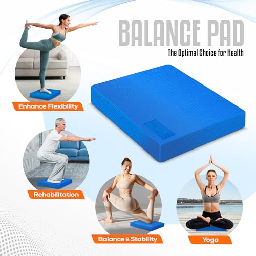 Yes4All Exercise Balance Pad, Non-Slip Foam Kneeling Pad - color: Blue - L - (15,5" x 13" x 2"), size: Large