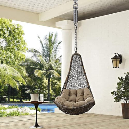 SELEWARE Hammock Chair Hanging Kit, Bearing Swing Hooks w/Spring & Chain - color: Bearing Swing Hanger With Chain & Straight Spring