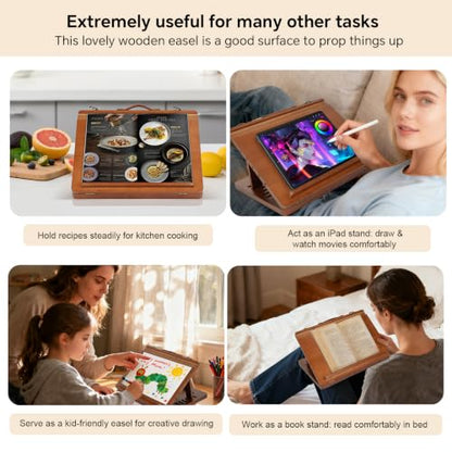 CEIJE Lightweight Drawing Easel for Artists – Portable Lap Drawing Stand for Small Canvases, Ideal for Sketching, Painting & Travel, Comfortable for Extended Use