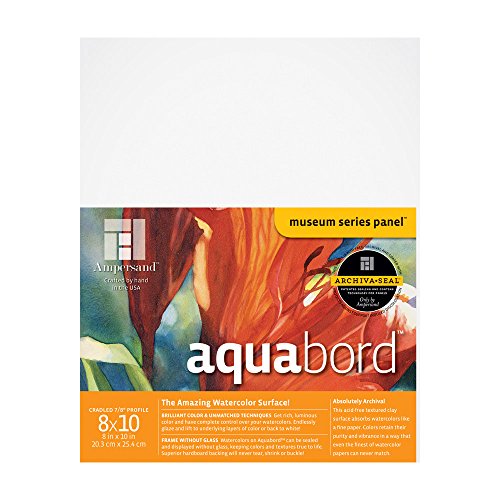 Ampersand Aquabord Panel for Watercolor and Gouache, 7/8 Inch Depth, 8X10 Inch (CBTC0810) - color: Flat Profile, size: 7/8 Inch, 8" x 10"