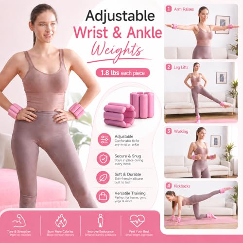 Home Pilates Kit Pilates Equipment Set for Women, Pilates Essentials Kit - color: Pink - 13 Pieces Kit