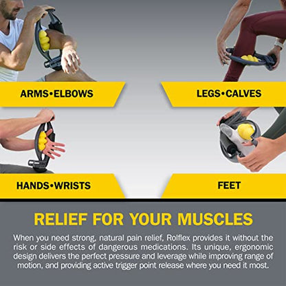 Rolflex Arm & Leg Massager Roller – Muscle Roller to Address Golfer’s Elbow - style: Rolflex