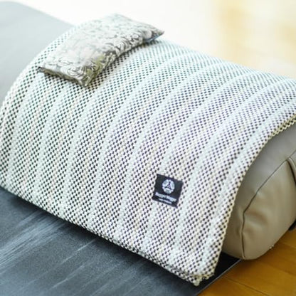 Hugger Mugger Cotton Yoga Blanket - Multi-Gray- Soft but Firm, Cofortable Support, Great Prop for Yoga - color: Multi-gray
