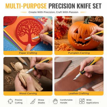 Exacto Knife Set, Precision Craft & Hobby Knives, 16-Piece | 10 Blades & 3 Handles in Magnetic Storage Case, Ergonomic Maker Kit for Scrapbooking, 3D Print Cleanup, Architecture Modeling