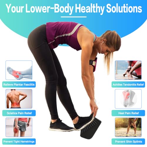 Squat Wedge and Slant Board for Calf Stretching, Foot Stretcher for Physical Therapy, Calf Stretcher for Improving Mobility Balance and Strength Performance